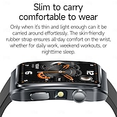 お買い得  スマートウォッチ-tk73 スマートウォッチ アウトドア Bluetooth 通話 1.57インチ 大画面 体温 血圧 酸素モニター スマートウォッチ