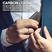 billiga Förvaring-Smal herrplånbok med rfid-blockering, kolfibermönster, sedelklämma, vikbar plånbok, minimalistisk kreditkortshållare, stöldskyddande, kompakt framficka för män