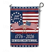 preiswerte 250. Jubiläum-1776–2026 Gartenflagge zum 250. Jahrestag der USA, patriotisches amerikanisches Geburtstagsbanner für den Außenbereich für Hof, Rasen, Veranda oder als Dekoration zum Unabhängigkeitstag