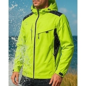 cheap Outdoor Jackets-Men's Windbreaker Softshell Jacket Hiking Jacket Outdoor Waterproof Windproof Hiking Outfits Hiking Clothes Spring Autumn / Fall Top Fishing Camping / Hiking / Caving Running Solid Color Black Army