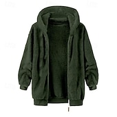 economico Felpa con cappuccio in pile-Per uomo Felpa con cappuccio Felpa con cappuccio a zip intera Giacca in Pile Nero Rosa Verde militare Blu marino Blu Reale Con Cappuccio Semplice Tasca Sport &amp; Outdoor Quotidiano Ferie Poliestere