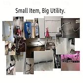 economico Contenitori per abbigliamento-50 fascette autoadesive in velcro per impieghi gravosi – nere, grigie &amp;scrivania bianca multiuso &amp;cinghie per la gestione dei cavi da ufficio, organizer in nylon