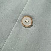 economico Giubbotti Casual-Per uomo Giacca di lino Formale Casa Bottoni Minimalista Primavera &amp; Autunno Autunno Tutte le stagioni Tinta unica Attivo Vintage Colletto a Camicia Regolare Blu marino Verde Cachi Azzurro Giacca