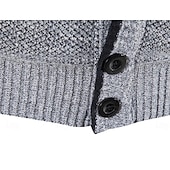 economico Maglioni Cardigan da uomo-Per uomo Felpa Cardigan Maglione in Pile Maglia Lavorato a maglia Tinta unica Scollo a V Elegante Quotidiano Abbigliamento Inverno Rosso Blu S M L