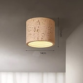 levne Jednoduché stropní osvětlení-LED stropní svítidlo 14cm, kamenné, zapuštěné, keramické, dřevěné, umělecký styl, formální styl, stropní svítidlo do chodby, teplá bílá, 110-240V