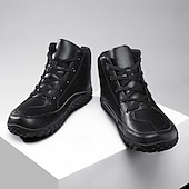 Miesten Bootsit 오피스 / 비즈니스 Pluskoko Kävely Vapaa-aika Päivittäin PU-nahka Mukava Nauhat Musta Valkoinen Keltainen halpa Nilkkurit-Miesten Bootsit 오피스 / 비즈니스 Pluskoko Kävely Vapaa-aika Päivittäin PU-nahka Mukava Nauhat Musta Valkoinen Keltainen