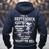 economico felpe 3d da uomo-Felpa da uomo Settembre - "Ho 3 Lati Silenzioso Dolce Divertente Pazzo  Il Lato Che Non Vuoi Mai Vedere" Grafica Maniche Lunghe