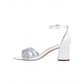 baratos cocktail-sandálias femininas de salto bloco de cetim roxo com tiras de strass - sapatos sociais elegantes e abertos para coquetéis e ocasiões formais