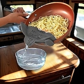 お買い得  キッチン用品＆小物-調節可能なシリコンクリップオンストレーナー - 鍋やボウルにフィットし、電気は不要で、パスタ、野菜、果物に最適で、家庭用の耐久性のある柔軟な手持ち式キッチンツールです。 &amp;RV