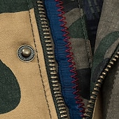 cheap Cargo Jackets-Men's Lightweight Jacket Cargo Jacket Casual Jacket Vacation Daily Wearproof Pocket Spring Fall Camouflage Fashion Classic Stand Collar Regular Black Army Green Dark Blue Jacket