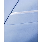 billige Herre Klassiske Blazere-Herre Blazer Virksomhet Cocktailfest Bryllupsfest Mote Fritid Vår Høst Polyester عادي Lomme Knapper Bekvem Enkeltkneppet Blazer Svart Navyblå Himmelblå