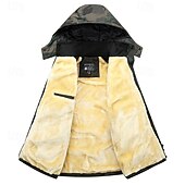 billige Fleece og 3 i 1 jakker-Herre Turjakke Fleece-jakke Pufferjakke Termisk sett Bomull Vinter utendørs Kamuflasje Hold Varm Topper Grønn Kakifarget