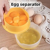 billige Kjøkkenutstyr og -redskap-Eggeplommeseparator med stor kapasitet, slitesterk eggehvite- og plommesil av plast for kjøkken og restaurant, enkel å rengjøre