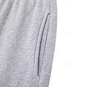 cheap Cargo-Men's Cargo Sweatpants Sweatpants Fleece Pants Joggers Trousers Drawstring Elastic Waist Multi Pocket Solid Color Windproof Outdoor Full Length Daily Streetwear Fashion Classic Style Loose Fit Black