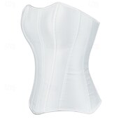 Недорогие Корсеты-Жен. Корсет Корректирующее белье Утягивающее белье Корректирующее белье Сексуальный корсет Мода Секси Чистый цвет Молния Открытая спина Отпуск Для улицы Свидание Без рукавов холодный прием
