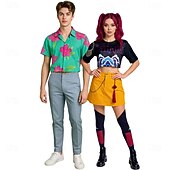 levne Kostýmy pro páry a skupiny-Lovci démonů z K-Popu Mira Romantika Saja Boys Cosplay kostým Halloween skupinové kostýmy pro páry Krásné šaty Huntrix Filmové kostýmy for Pro páry Pánské Dámské Dospělé předvečer Všech svatých