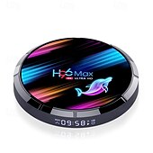 رخيصةأون تي في بوكس-صندوق تلفاز يعمل بنظام أندرويد 9.0، h96max s905x3، بلوتوث 4.0، شاشة رقمية بدقة 4K، يدعم H.265 Cortex A55، سعة تخزين 4 جيجابايت، 128 جيجابايت، 64 جيجابايت، 32 جيجابايت