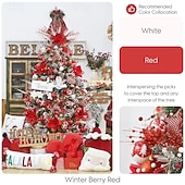 olcso Koszorúk, Girlandok és Díszek-15 db karácsonyi csillámos dísz, arany csillogó golyók és fényes bogyók, műpisztácia karácsonyfára, ünnepi parti dekoráció