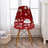 economico Copridivano di Natale-Coprisedie natalizi in seta di latte da 1/2/4/6 pezzi, coprisedie protettivi morbidi, altamente elastici e lavabili, sedie da pranzo decorative per feste, ristoranti e hotel