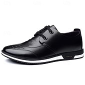 preiswerte Sneaker für Herren-Weiße Herrenschuhe aus Kunstleder – klassische Business-Oxfords mit Schnürung fürs Büro, Hochzeiten und besondere Anlässe