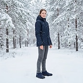 levne Sníh a zimní boty-dámské zimní zateplené nepromokavé kotníkové boty, zateplené fleecem podšité protiskluzové sněhule - ideální pro outdoorové aktivity, chladné počasí a sněhové podmínky