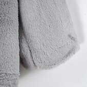 preiswerte Felle &amp; Leder-Damen Mantel Kunstpelzmantel Warm Bequem Tasche Lässig Einfach Urlaub Straße Lässig Alltagskleidung Lang Umlegekragen Normale Passform Langarm Oberbekleidung Blau Braun Khaki Herbst Winter
