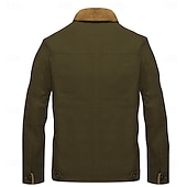 billige grafiske jakker og kåper for menn-Herre USA Fleece-jakke Cargo jakke Sherpa jakke Taktisk Hold Varm Årgang utendørs Hjem Broderi Flere lommer Vinterfrakker Høst Vinter Fleecekrage med nedfellbar krage Langermet Militærgrønn Mørkeblå