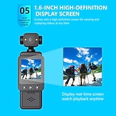 cheap Action Camera-DV-01 Action Camera Portable Recording Image and Video Function Mini WIFI Control 1.6 inch 48MP 1080p 128 GB Street