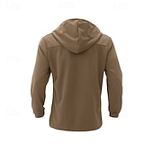 お買い得  メンズトレンチコート-男性用 ピーコート トレンチコート バケーション 日常 秋 冬 ポリエステル 快適 アウターウェア 衣類 ファッション クラシック 平織り ポケット フード付き ダブルブレスト