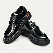 Недорогие Classic Dress Shoes-Men's Brown Genuine Leather Lace-Up Oxford Shoes – Classic Formal Dress Shoes for Business, Office and Evening Events