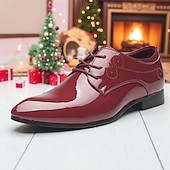 levne Oxford boty-Pánské společenské boty - elegantní sváteční styl s ozdobnými detaily, ideální pro vánoční večírky a formální oslavy