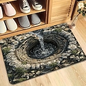 Χαμηλού Κόστους Τελαμότες-3D Οπτική Ψευδαίσθηση Χαλούμι Κίνδυνος Σαλάτας Μη Ολισθηρή Σχέδιο Τρύπας Στροβιλισμού για Είσοδο Αίθουσα Μπάνιο Σκαλοπάτια Εσωτερικού Εξωτερικού Διότιμον Γη Γρήγορη Στεγνή Απορροφητική 20 x 31 ίντσες