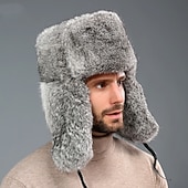economico Cappelli da uomo-Per uomo Da aviatore Cappello Ushanka Cappello da aviatore Cappello con paraorecchie Cappelli Invernali Nero Giallo Poliestere Moda Stile Vintage Casual Streetwear Quotidiano Semplice Caldo