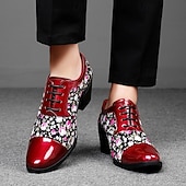 abordables Chaussures Déclaration-Chaussures à talons hauts noires à motif floral pour homme – Design élégant et tendance, parfaites pour les événements formels, les tenues tendance et les sorties en soirée