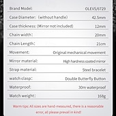Χαμηλού Κόστους Μηχανικά Ρολόγια-Το Νέο Ρολόι Επιχειρηματικού Στυλ Olevs Με Λαμπερό Συνεχές Ημερολόγιο Αυτόματο Μηχανικό Ρολόι Μόδα Και Καθημερινό Αδιάβροχο Φάντασμα Ανδρικό Σπορ Ρολόι
