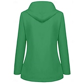 preiswerte Freizeitjacken-Damen Kapuzenjacke Wasserdicht Bequem Tasche Knöpfe Lässig Einfach Urlaub Straße Lässig Alltagskleidung Einreihig Regulär Mit Kapuze Normale Passform Langarm Oberbekleidung Gelb Rote Marineblau