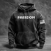  4 luglio 2026 250° Giorno della Memoria Felpa Uomo con Cappuccio Streetwear Bandiera USA Collo a Giro Manica Lunga Casual Outdoor Stradale