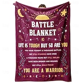 Недорогие Тонкие одеяла и пледы-Флисовые одеяла Плед для дивана Подарок Вдохновляющая цитата Мотивационный позитив Диван Кровать Декоративное одеяло Теплое одеяло Домашний декор