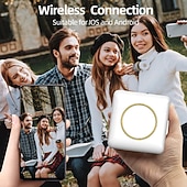 cheap Scanners &amp; Printers-2025 NEW Sticker Printer C20 Fun Print Pod Mini Bluetooth Portable Sticker Maker with Rolls Paper Print Pods Mini Printer