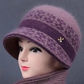 economico Cappelli-Per donna Cappello Cappelli Invernali Caldo Streetwear Quotidiano Ferie Lavorato a maglia Stampato Fiore
