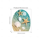 abordables Autocollants muraux-Autocollant de toilette en coquillage océan amovible, autocollant mural de salle de bain, imperméable, décor de couvercle de toilette, thème marin, accessoires de décoration pour la maison