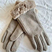 abordables Luvas-Women's 1 Pair Fingertips / Winter Gloves Streetwear / Outdoor Gloves - Solid Colored Full Finger