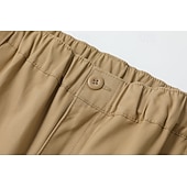 お買い得  カーゴパンツ-男性用 カーゴパンツ ズボン 弾性ウエスト ボタン マルチポケット 平織り 耐久性 アウトドア 日常 キャンピング＆ハイキング ファッション クラシック アーミーイエロー ブラック