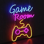economico Luci decorative-1 pz luce al neon a led per sala eSport luce da parete decorativa per stile gaming luce da tavolo per stile controller luce al neon per macchina da gioco luce d'atmosfera a led alimentatore usb