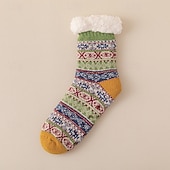 billige Hjem Tøfler-Herresokker med sklisikre tøfler, varme, koselige, lodne vintersokker for menn, myke, tykke og komfortable gavesokker til innendørsbruk