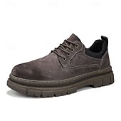 economico Scarpe Casual con Lacci-scarpe da ginnastica casual da uomo in similpelle color cuoio – design alla moda con lacci e suola in gomma resistente, perfette per l'abbigliamento casual e le uscite quotidiane