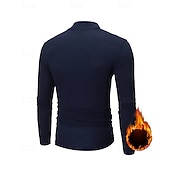 ieftine Tricouri și topuri de alergare-Bărbați Mată Topuri pulover Top din fleece cu strat de bază Lenjerie Termică Toamna iarna Manșon Lung Îmbrăcăminte Atletică Cald Sală de fitness Drumeție Alergat A face exerciţii fizice Yoga Negru