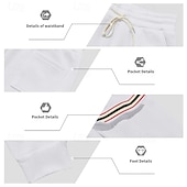 economico Carico-Per uomo Pantaloni da tuta Pantaloni in Pile Joggers Pantaloni Pantaloni invernali Coulisse Tasca Elastico in vita Patchwork Comodità Caldo Sport all'Aperto Quotidiano Moda Casual Nero Bianco