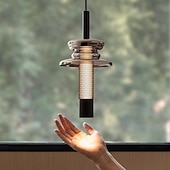 abordables Suspension-suspension moderne au design géométrique en maille métallique