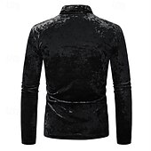 economico Magliette casual da uomo-Per uomo Maglietta Maglietta in velluto Camicia a Maniche Lunghe Manica Lunga Dolcevita Primavera Autunno Semplice Moda Designer Essenziale Classico Vacanza Streetwear Uscire Vinaccia Nero Argenteo